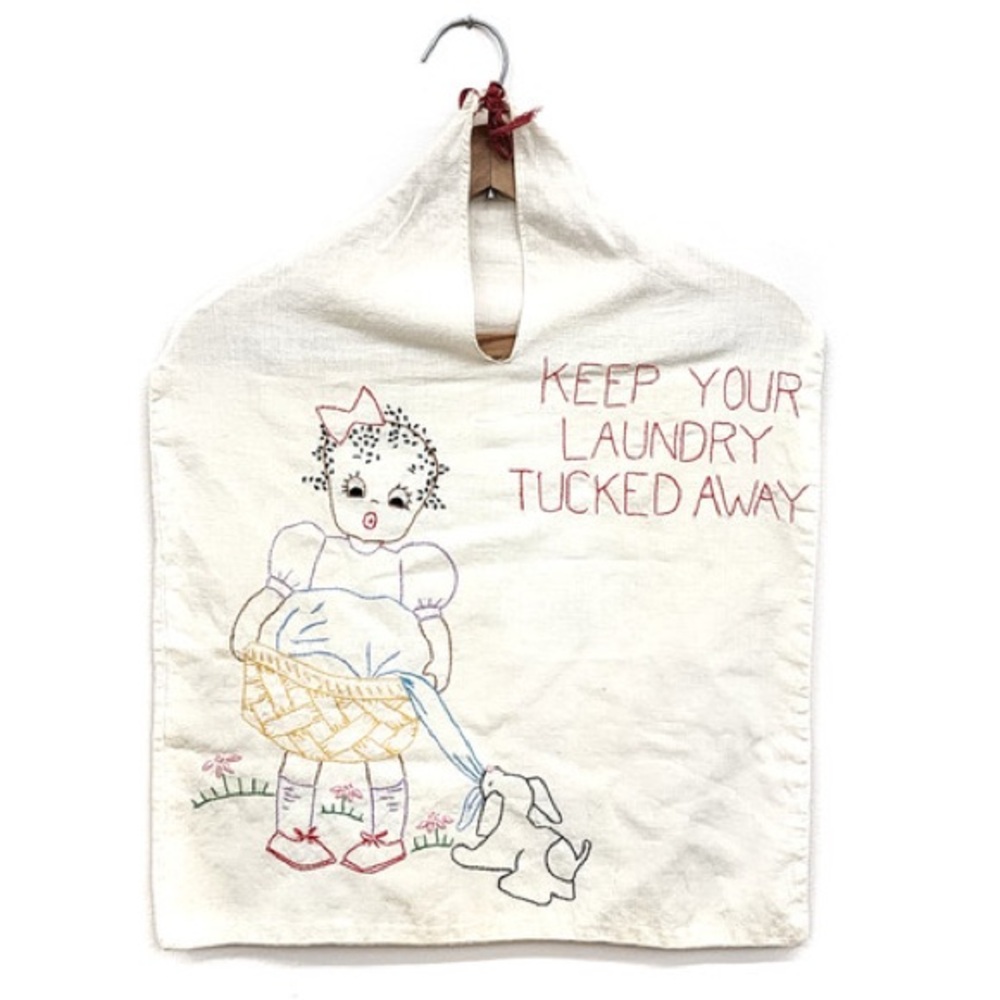 Vintage Embroidered Flour Sack
